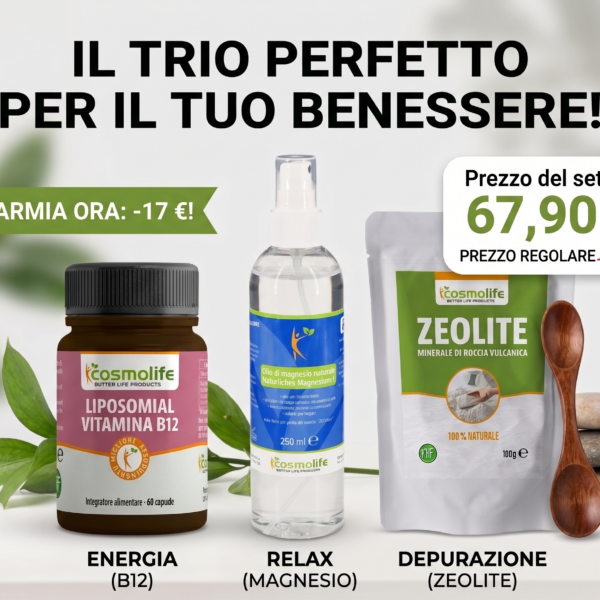Trio Benessere B12 Liposomiale Zeolite Magnesio