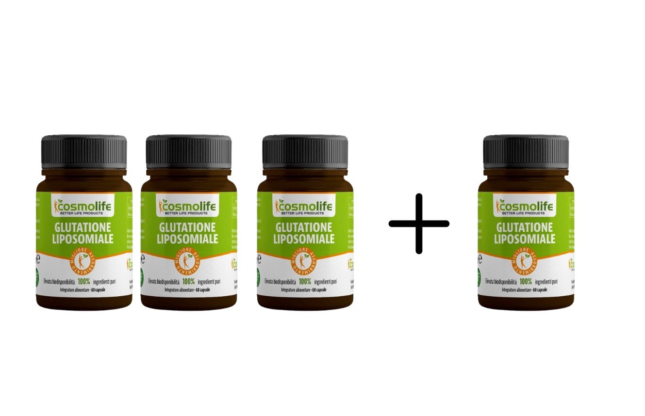 glutation4 Glutatione Liposomiale 60 capsule offerta 3 più 1 gratis