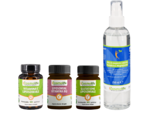 Pacchetto Rinforzo con glutatione, vitamina C, vitamina B12 e olio di magnesio